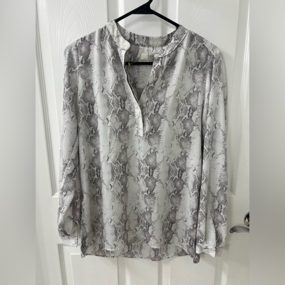 Women’s size small blouse. Snakeskin print blouse.